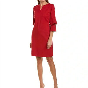 J. McLaughlin sheath dress in holiday red SZ MED